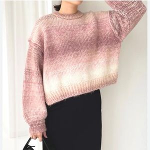 Lowry’s Farm Cropped Pink Sweater